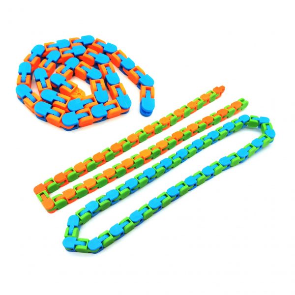 3PCS Wacky Tracks Snap And Click Fidget Toys 24 48 Knot Chain Anti Stress Sensory Toy 1 - Wacky Track