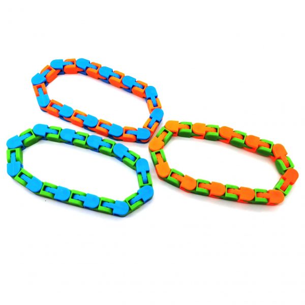 3PCS Wacky Tracks Snap And Click Fidget Toys 24 48 Knot Chain Anti Stress Sensory Toy 3 - Wacky Track