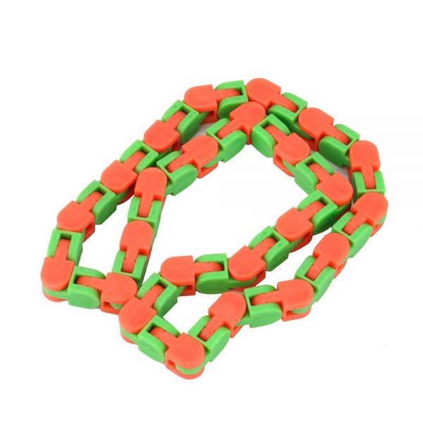 Colorful Puzzle Sensory Fidget Toys Stress Relief Rotate And Shape Wacky Tracks Snap and Click Fidget 3 - Wacky Track