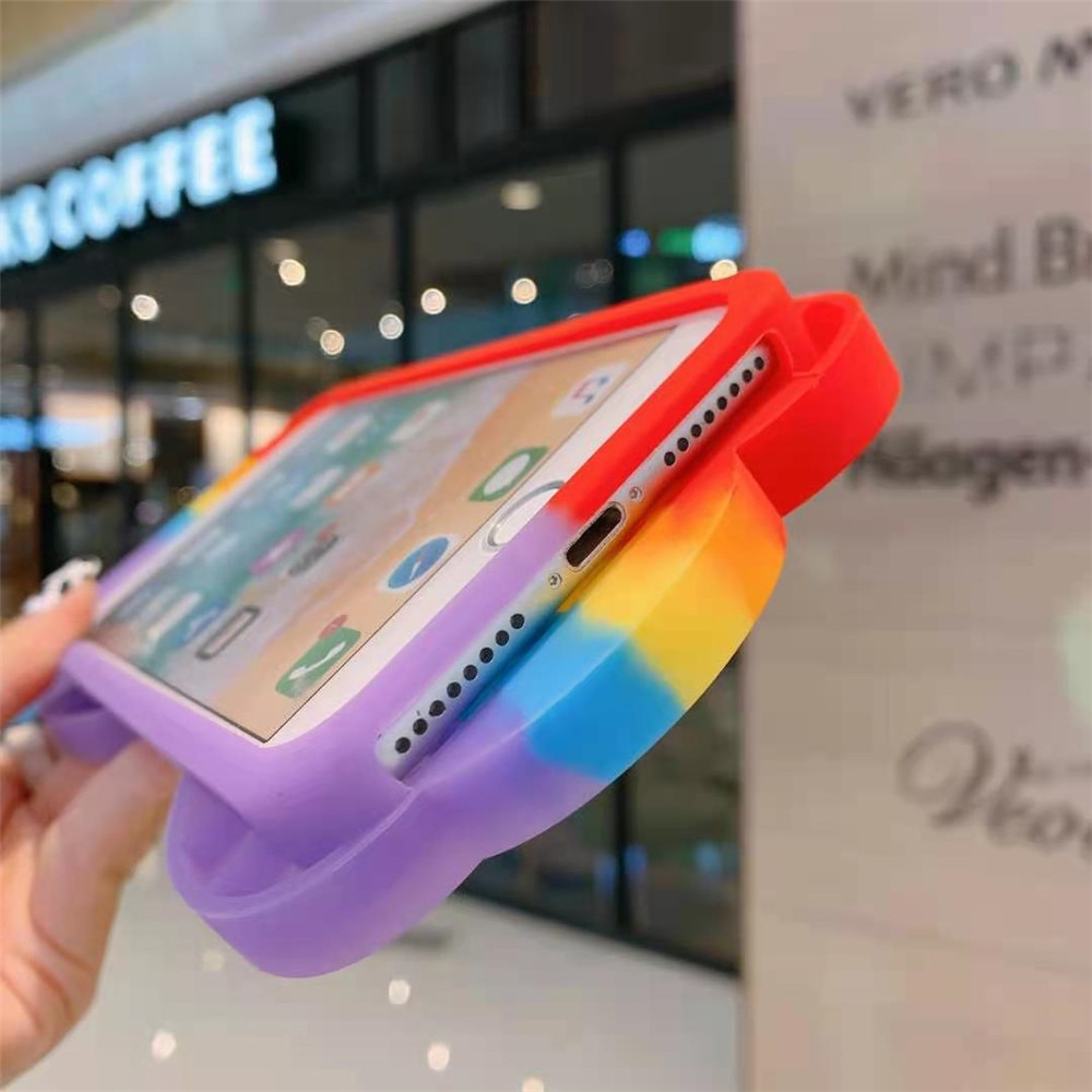 Pop It Sensory Fidget Toy for Anxiety and ADHD relief – Multi Color Butterfly Silicone Phone Case For iPhone - Image 3
